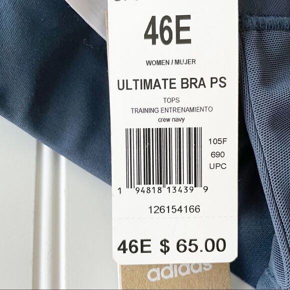 Adidas Ultimate Bra Plus Size High Support Sports Bra - Size 46E - Picture 8 of 8